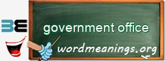 WordMeaning blackboard for government office
